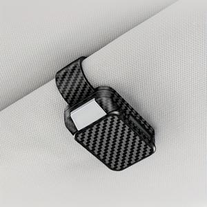 TEMU 카본 파이버 패턴 자동차 안경 클립, 뉴 카 스포츠 선 바이저 패션 안경 보관 클립, 포르쉐 BMW 아우디 포드 GM 토요타 혼다 테슬라 브랜드를 포함한 대부분의 모델에 적합한 우아하고 고급스러운 제품