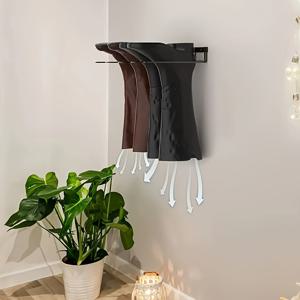 TEMU 높은 부츠 및 신발용 헤비듀티 금속 벽걸이 신발장 - 공간 절약형 차고 정리대, 후크 포함, 전원 불필요, 내구성 있는 차고 조직 시스템, 벽부착 정리함 | 효율적인 공간 절약 | 견고한 구조의 신발 보관 정리대