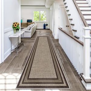 TEMU 럭셔리 긴 복도 카펫 1개, 세탁기 사용 가능한 주방 현관 매트, 부드럽고 편안한 침대 옆 침실 장식 러너, 홈 데코 카펫에 적합
