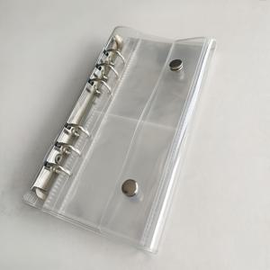 TEMU 에이6 슬림 버전 투명 PVC 바인더 포토 앨범 - 20장 내부 바인더 포함, 사진 카드 수집 정리용, 80장 3인치 카드 전시용 6링 루즈리프 노트북|포카바인더