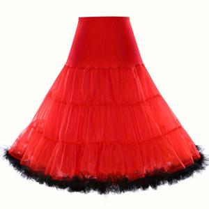 TEMU 우아한 롱 발레 크리놀린 페티코트 | 하이웨스트 퍼피 튜튜 언더스커트, 대비되는 컬러 네트 패널, 레이어드 러플 & 푹신한 트림, 웨딩 드레스, 스커트, 특별한 날 발룸 드레스, 웨딩 액세서리