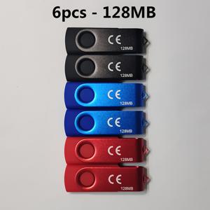 TEMU 6색 회전형 128MB/32GB 플래시 드라이브, USB 2.0 회전형 썸드라이브, 메모리 스틱 회전형 드라이브, 데스크탑 컴퓨터, 노트북, 외장 저장장치