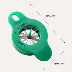 TEMU 다양한 야채에 적합한 녹색 플라스틱 및 스테인리스 스틸 양파 슬라이서, 420 스테인리스 스틸 재질, 특별한 분위기를 더하는 창의적인 주방 도구