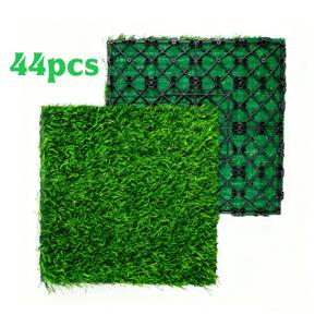 TEMU 플라스틱 인터로킹 바닥 타일. 인공 잔디 모방으로 실감나는 효과. 현관, 수영장 옆, 발코니, 뒷마당에 적합. 스트립과 코너 핀과 함께 사용 가능