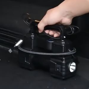 TEMU 19기통 휴대용 타이어 공기 주입기 에어 컴프레서 - 150PSI, 다기능 전기 타이어 에어 펌프, 타이어 공기 주입 및 컴프레서, 자동차용 자동 고압 타이어 공기 주입기. 선물용, 배터리 미포함