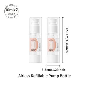 TEMU 2개/3개 프레스형 진공 물병, 출장용 리필형 여행용 물병, 스프레이 물병, 투명 플라스틱 여행용 세면도구 물병, 재사용 가능한 화장품 용기, 바디 로션, 파운데이션, 로션, 토너용 펌프 물병 디스펜서