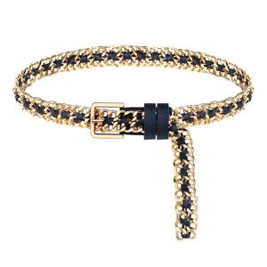 TEMU 1개 여성용 Y2K 골든 메탈 체인 벨트 - 반바지, 드레스, 코트용 반짝이는 체인 스트랩 - 웨딩/파티/데이트 벨트 - 스탠다드 사이즈 (플러스 사이즈 아님) - 캐주얼 & 포멀 의상에 다용도 - 우아한 메탈릭 액세서리