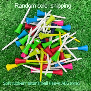 TEMU 50개 소프트 고무 골프 볼 티 - 랜덤 색상 배송의 이중층 플라스틱 볼 티, 내구성 및 가벼움으로 골프 연습, 훈련 및 놀이용, 골프 액세서리, 재미있는 디자인, 가벼운 티, 골프 티, 골프 제품, 골프 용품