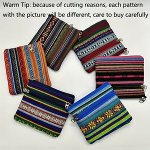 TEMU 6개 세트 민족 한국 스타일 동전 지갑, 패브릭 핸드헬드 소형 천 지갑 레트로 카드 홀더 신선한 휴대용 동전 가방, 동전 지갑, 소형 지갑, 동전
