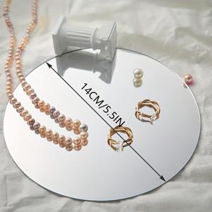 TEMU 아크릴 거울 사진 소품 - 보석, 메이크업 및 화장품 사진 촬영을 위한 반사 표면, 전문 촬영에 적합한 내구성 있는 장식 배경, 전원 불필요, 보석 사진 촬영, 패션 디자인