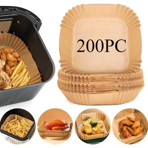 TEMU 베이킹 용품 및 첨가제, 에어프라이어용 파스텔지, 논스틱 베이킹 페이퍼, 베이킹, 요리 및 전자레인지 사용에 적합 - 세척 용이, 일회용, 건강한 요리 - 가정, 호텔 및 상업용으로 이상적|에어프라이어