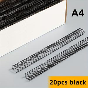 TEMU 튼튼한 금속 나선형 바인딩 링 20개입 - A4/A5 루즈리프 책에 적합, 사무실, 학교 및 도서관 사용에 이상적 - 링 바인더, 보고서 및 프레젠테이션과 호환 - 내구성이 뛰어난 바인딩 메커니즘 특징