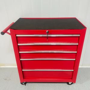 TEMU 헤비듀티 5단 도구 카트 (잠금장치 & 회전 캐스터 포함), 산업용 이동식 도구 캐비닛, 작업장/차고/수리점용 보관 트롤리, 견고하고 내구성 강화, 정리 분류, 작업 효율성 향상