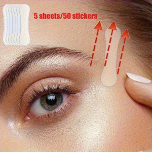 TEMU 5매/50개입 투명 리프팅 마스크 - 즉시 턱과 콧등을 V자 모양으로 리프팅, EVA 소재 사용, 투명 디자인, 자연스러운 메이크업 연출, 간편한 사용법, 모든 밝은 베이지 피부톤에 적합