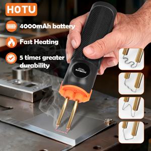 TEMU 무선 휴대용 플라스틱 용접기, PVC 플라스틱 용접 건 + 400개 스테이플 포함 - 자동차 범퍼 & 도어 수리용 솔더링 도구 세트, 휴대용 균열 수리 아이언, 핫 스테이플러 용접 건 및 용접봉 키트, 범퍼 수리, 카약 수리용, DIY 수리에 이상적