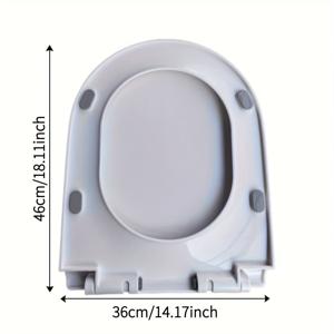 TEMU 1개 U자형 변기 덮개 & 탱크 커버 - 대부분의 변기와 호환, 조용한 닫힘, 쉬운 설치/제거, 플라스틱 욕실 탱크 커버, 현대식 욕실에 적합|변기커버