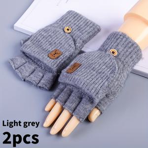 TEMU 남녀공용 반장갑 - 타이핑/필기용 부드러운 핑거리스 미튼 디자인, 방풍 보온 실내/외용, 손가락 분리 가능 (추운 날씨에 부피 없음) - 크리스마스/ 선물, 사이클리스트 및 일상용