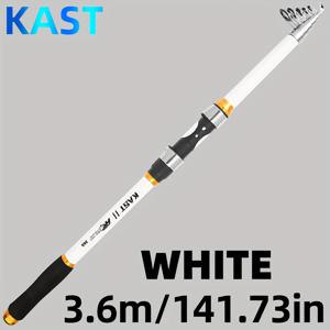 TEMU 초경량 카본 파이버 낚싯대, 접이식 휴대용 - 화이트, 미디엄 액션, 2.7m/106인치-3.6m/141.73인치 확장 길이, 휴대가 편리한 그립, 담수 및 해수용, 사냥 및 낚시용