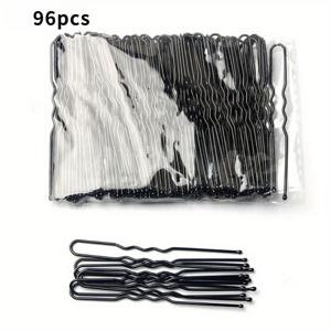 TEMU 46/96개 U자형 헤어클립 세트, 1봉지, 여성 번머리용, 합금 웨이브 헤어클립, 심플 메탈 헤어클립, 웨딩 헤어스타일 도구, 신부 헤어스타일링,정장용 헤어스타일,스타일리시 헤어 도구, 헤어핀,내구성 있는 머리핀,가벼운 클립,헤어 번 클립,헤어스타일링 필수품,결혼식 참석자들