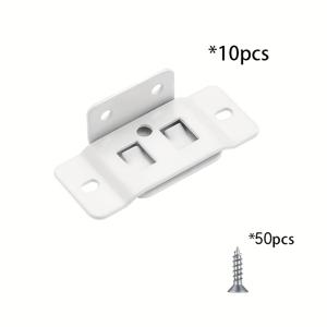 TEMU 60개입 고강도 L자형 금속 브래킷 | 90도 각도 조인트, 쉬운 설치를 위한 블랙 나사/홀 위치, 가구, 선반, 패널용 내구성 강철 커넥터