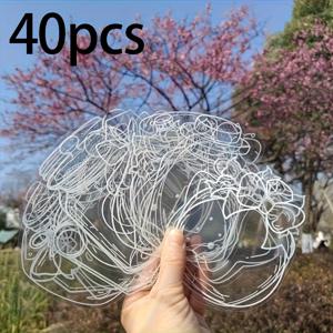 TEMU 20/40개 DIY 투명 드라이 플라워 북마크, 소형 병 프레스드 플라워 스티커 포함, 수제 식물 표본 클립