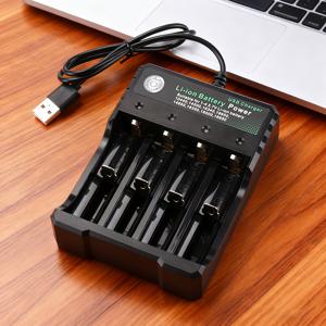 TEMU 멀티 슬롯 스마트 리튬 이온 배터리 충전기 | 18650/18350/16340/14500/10440 호환, 휴대용 & 효율적, USB 전원|보조배터리