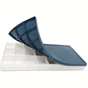 TEMU 1개 24칸 소프트 뚜껑 물감 상자, 수채화 및 아크릴 아트 물감 혼합 상자, 소형칸 분리 포장 및 보관 상자