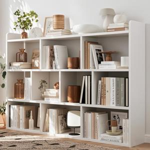 TEMU VIIWII 나무 보드 조립 거실용 고정식 4단 다용도 수납책장 선반 대용량 정리함 ，우드 바닥 서있는 책장 책꽃이 서류 수납장-현대적인 디자인, 가정 및 사무실 정리 책장, 실용적인 보관 선반, 랙-사각 디자인, 책 및 장식품, 가정 용품에 적합, 책 정리함 | 현대적 저장소 | 솔리드 우드 가구, 책 선반