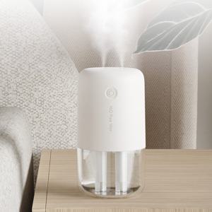 TEMU 듀얼 휴대용 미니 가습기 무드등 탁상용 사무실 무선 충전식 필터 4개