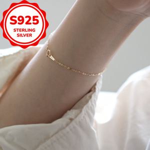 TEMU 925 실버 여성용 팔찌 - 심플하고 다재다능한 클래식한 디자인의 우아한 매일 착용 가능한 체인|팔찌