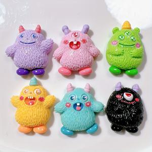 TEMU 10개 세트 카툰 할로윈 몬스터 레진 플랫백 캐보션, 컬러풀 DIY 장식용 폰케이스, 헤어 액세서리, 공예, 주얼리 제작 부품 및 액세서리