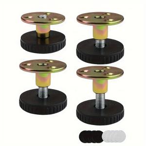 TEMU 4/8/12 조절형 가구 다리, 27-40mm 높이 조절 - 탄소강 및 ABS 플라스틱, 의자, 테이블, 캐비닛, 소파용 나사 또는 접착식 설치 - 쉬운 설치, 미끄럼 방지, 습기 방지 발