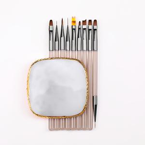 TEMU 네일 아트 도구 세트 10개, 일본 스타일 수지 팔레트, 마블 네일 아트 도구, 젤 폴리쉬 페인팅 및 블렌딩용, 엣지, 특수 색상 4가지