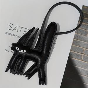 TEMU 트렌디한 스캐리 블랙 캣 핸드메이드 PU 가죽 패션 카키체인 키링 - 할로윈 고딕 여성 남성 가방참 핸드백 백팩 펜던트 의류 액세서리, 형제/자매/어머니/아버지/베프///남자친구 생일 선물|키링부자재