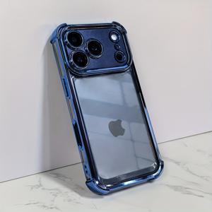 TEMU 폰 케이스: 럭셔리 투명 완충 충격 방지 아이폰17프로 17프로맥스 16프로맥스 13프로맥스 11/12/13/14/15/16/17프로맥스 플러스 케이스 충격 방지 카메라 렌즈 보호 및 소프트 범퍼 하드 백 커버