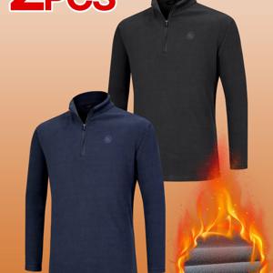 TEMU [1+1] 남성 후리스 따뜻한 기모 집업 티셔츠 소프트웜(M6OPWT05)