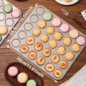 TEMU 1개 30/35구 논스틱 베이킹 트레이 | 얇고 쫀쫀한 쿠키 및 초콜릿용 마카롱 몰드, 쉬운 분리 및 세척, 식품 등급 코팅