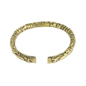 TEMU 빈티지 솔리드 브라스 남성용 더블 드래곤 헤드 커프 팔찌 - 조절 가능한 스타일리시 브레이슬릿, 패셔너블하고 강인한 남성을 위한 1개 클래식 빈티지 고딕 순동 듀얼 롱라인 드래곤 헤드 팔찌, 패션 힙합 펑크 쿨한 남자 선물용 팔찌