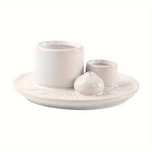 TEMU 모란디 스타일 4in1 세라믹 캔들 홀더 & 인센스 홀더 - 멀티기능, 고품질 홈 데코, 팔로 산토 & 세이지 홀더 포함, 아로마테라피 및 스머징용 어플리케이터 스틱 제공