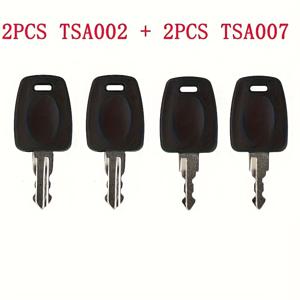 TEMU 4개 여행용 TSA002 및 2개 TSA007 캐리어 잠금장치 키, 세관 TSA 잠금장치 열쇠, 실용적인 여행 액세서리