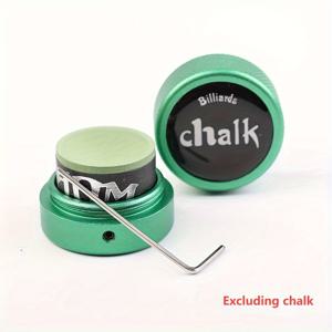 TEMU 1개 풀 초크 홀더 라운드형 실용적인 도구 당구 액세서리 자석 미니 초크 팁 케이스 컨테이너 라운드 박스 당구