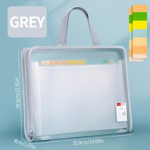 TEMU 일상 여행 및 사무실 학교용 내구성 있는 투명한 지퍼형 13칸 파일 정리 폴더