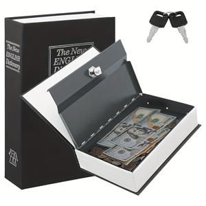 TEMU 1개 조합 잠금 책 금고, 수집 기능이 있는 비밀 은행 금속 돈 상자