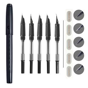 TEMU 5개 세트, 5가지 다양한 니브 사이즈 포함, 잉크 컨버터 포함, 다양한 상황에 적합한 고급형 만년필, 남녀 모두를 위한 펜 세트, 비즈니스 서명 선물로 이상적