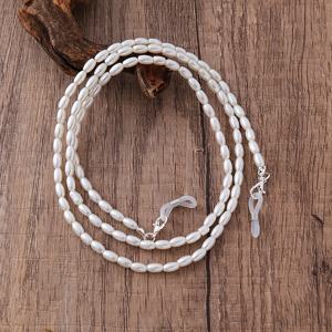 TEMU 유니크한 레트로 스타일 쌀 모양 인조 진주 안경 끈, 슬림하고 디자인된 수공예, 미니멀리스트하고 자연스러운 독서용 안경 끈, 시크하고 패셔너블한 미끄럼 방지 안경 프레임 체인