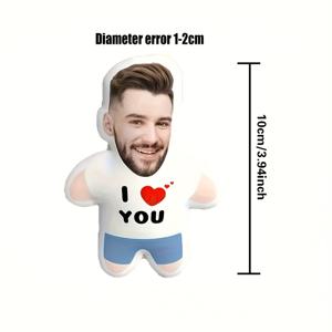 TEMU 맞춤형 사진 쿠션, I Love You 얼굴 쿠션, 귀여운 소파 및 침실 쿠션, 사랑하는 사람을 위한 안아는 쿠션, 시즌별 휴일 선물, 파트너 새해 선물, 발렌타인데이, 생일 선물, 파티 선물