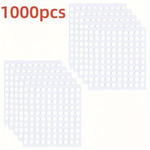 TEMU 1000개 탈부착식 잔여물 없는 스티커 - 벽, 바닥, 문, 타일, 거울, 파티 장식, 임시 고정 및 수리용 소형 둥근 도트
