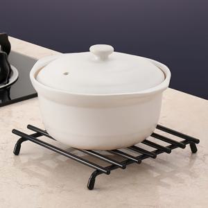 TEMU FARIDABIO 모던 단조 철 주방 조리대 매트 1개 - 단열 스크래치 방지 메탈 정사각형 식기 보호 매트, 뜨거운 요리용 스토브 매트, 블랙, 스토브 상판 보호대