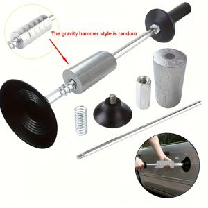 TEMU 차량 덴트 복원 풀업 세트, 차체 덴트 제거용으로 설계되었으며, 쉐이핑 도구, 해머, 풀업 탭이 포함되어 있습니다.