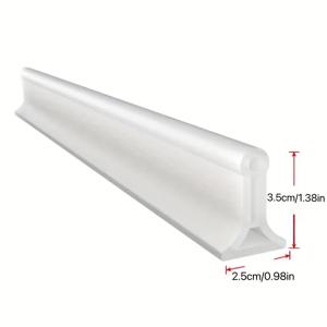 TEMU 1개 자체 접착 방수 샤워 배리어 스트립 - 휘어지는 유연한 욕실 천장 파티션, 현대적인 설치 습식 구역 분리기, 욕조, 샤워실용 (건식 습식 분리)